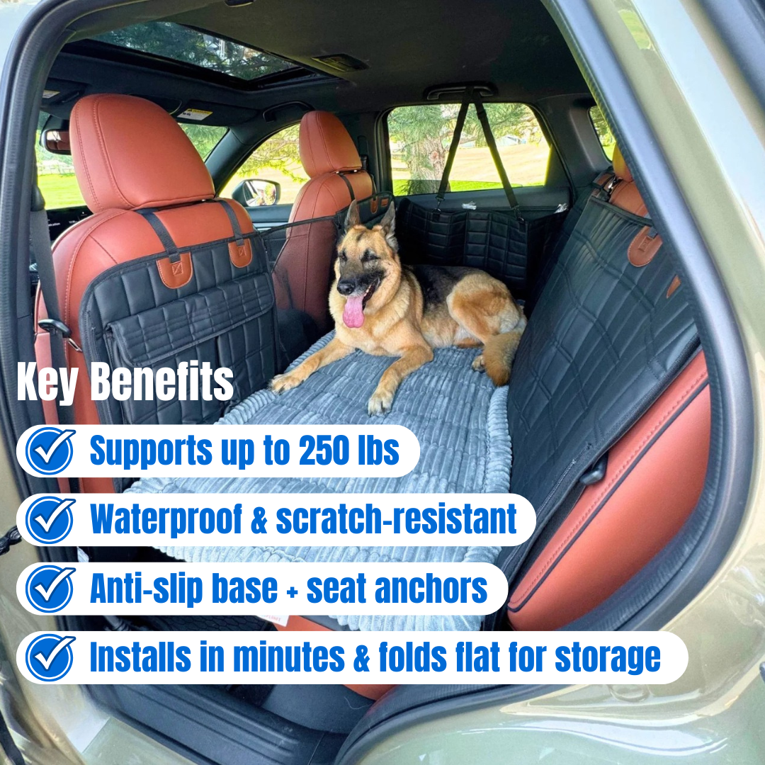 Waterproof Hard-Base Car Seat Cover & Hammock