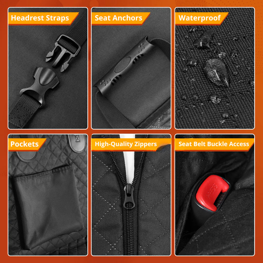 Waterproof Hard-Base Car Seat Cover & Hammock